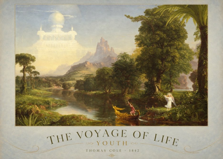 Thomas Cole The Voyage of Life: Youth V No2 - Poszter