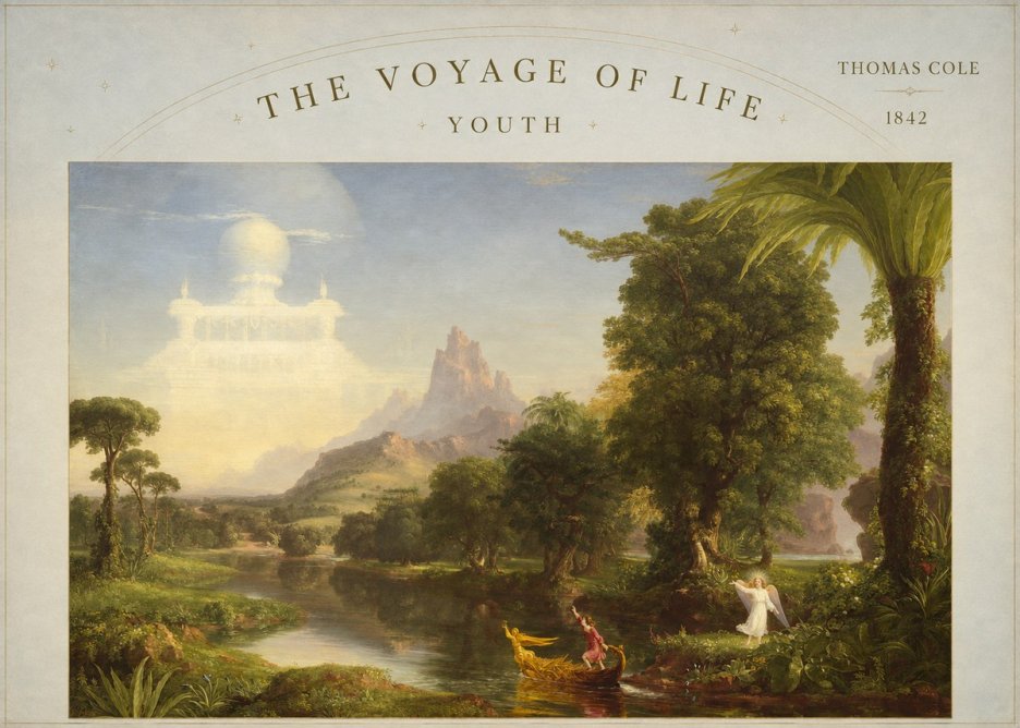 Thomas Cole The Voyage of Life: Youth V No4 - Poszter
