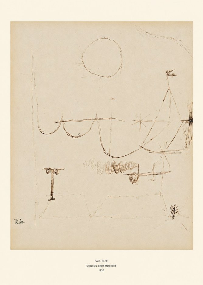 Paul Klee Skizze Zu Einem Hafenbild No6 - Poszter