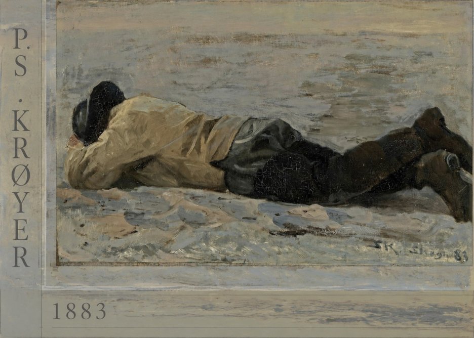 P.S. Krøyer Fisherman Lying on the Beach No2 - Poszter
