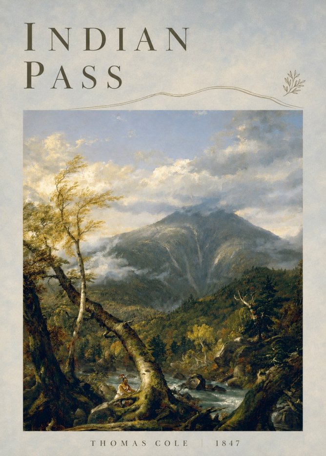 Thomas Cole Indian Pass II No4 - Poszter