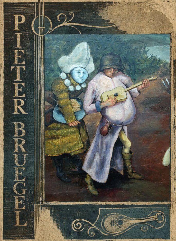 Pieter Bruegel Two Figures with a Lute No2 - Poszter