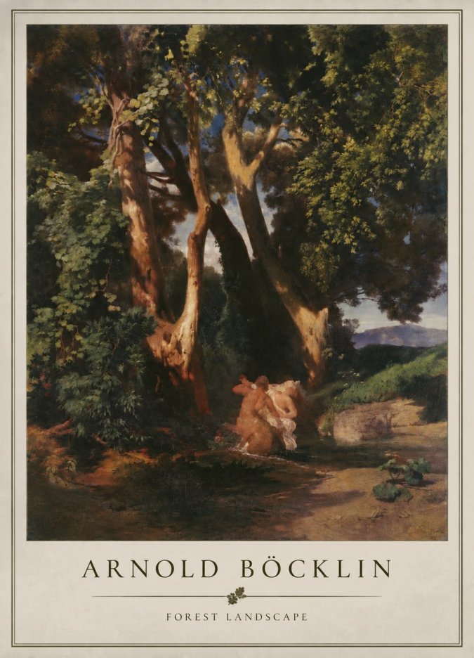 Arnold Böcklin Forest Landscape No4 - Poszter