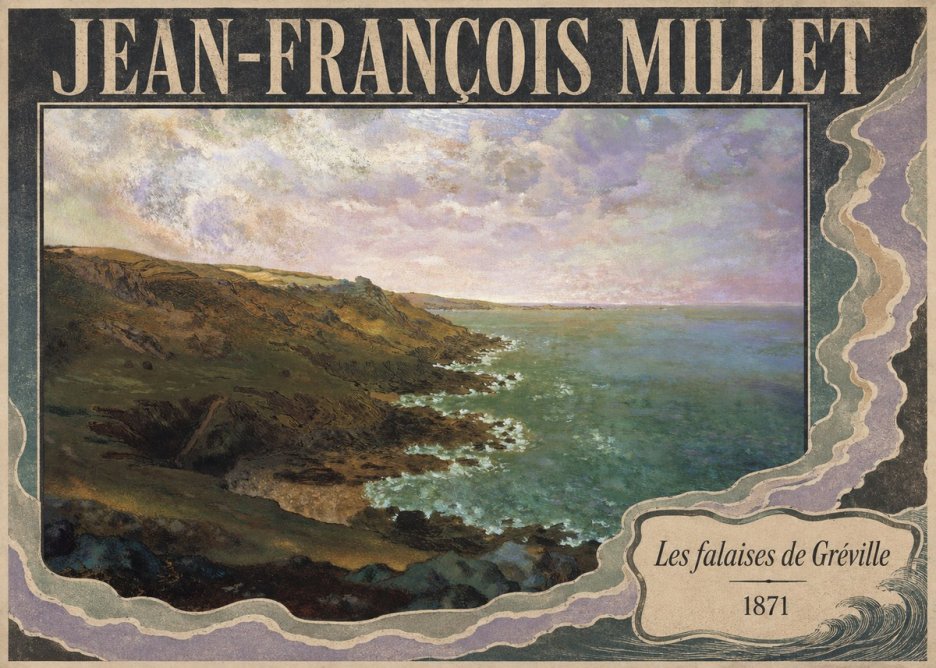 Jean-François Millet Les Falaises De Gréville No6 - Poszter