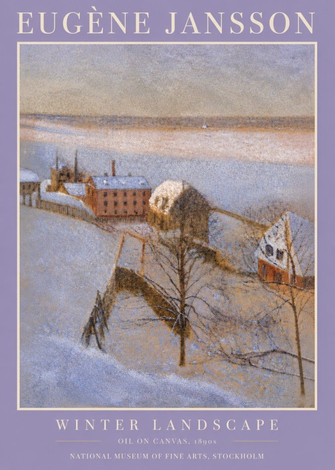 Eugène Jansson Winter Landscape No3 - Poszter