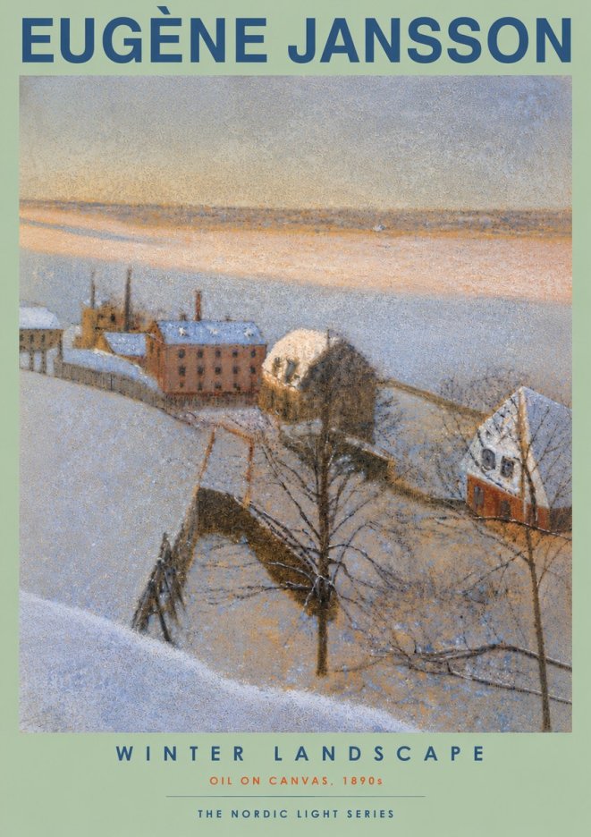 Eugène Jansson Winter Landscape No5 - Poszter