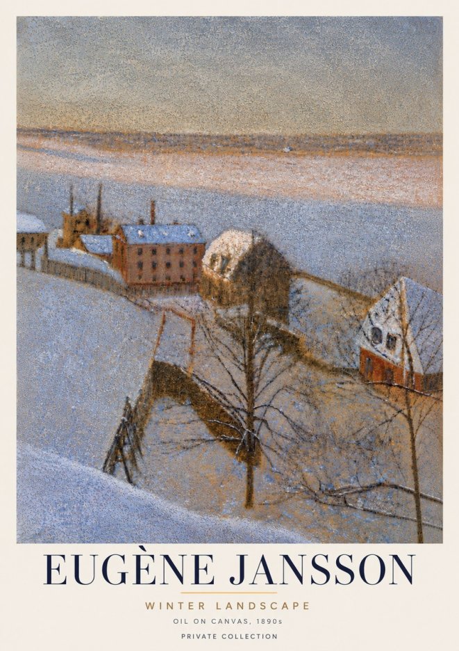 Eugène Jansson Winter Landscape No6 - Poszter