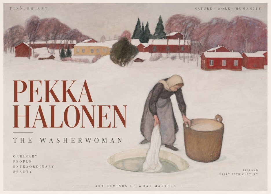 Pekka Halonen The Washerwoman No5 - Poszter