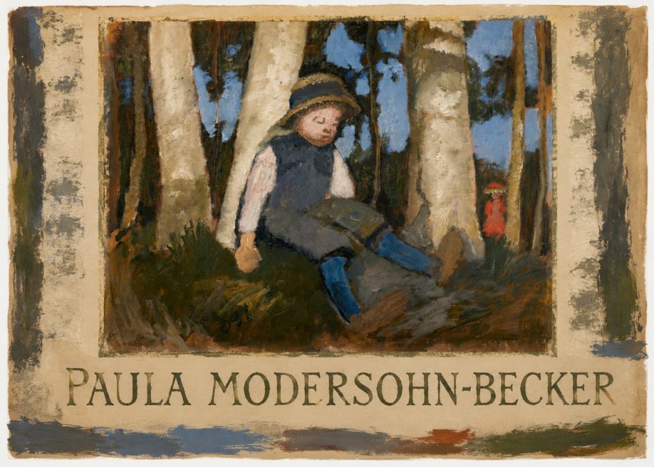 Paula Modersohn-Becker Sleeping Child in a Birch Grove No3 - Poszter