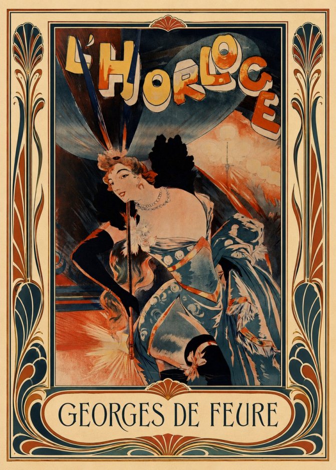 Georges de Feure L'horloge III No3 - Poszter