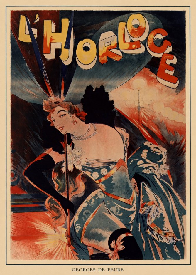 Georges de Feure L'horloge III No4 - Poszter
