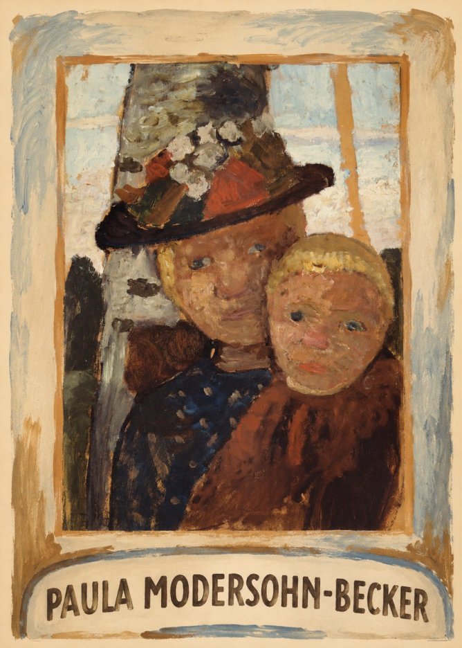 Paula Modersohn-Becker Mother and Child with Hat No3 - Poszter