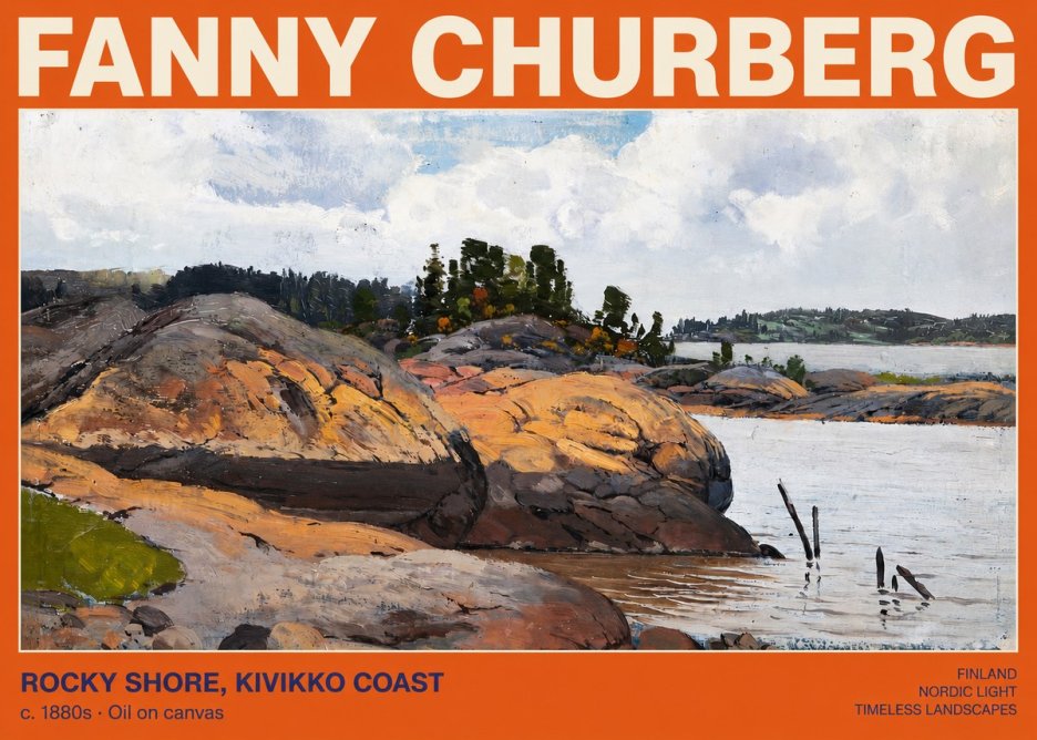 Fanny Churberg Rocky Shore · Kivikko Coast No2 - Poszter