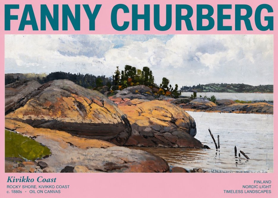 Fanny Churberg Rocky Shore · Kivikko Coast No3 - Poszter