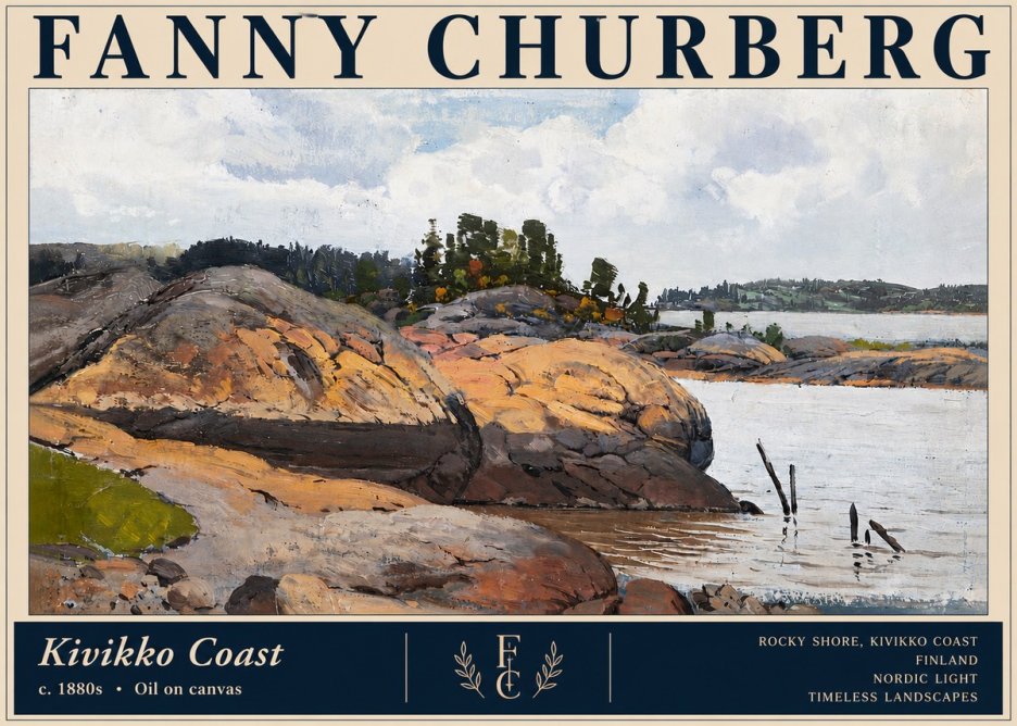 Fanny Churberg Rocky Shore · Kivikko Coast No4 - Poszter