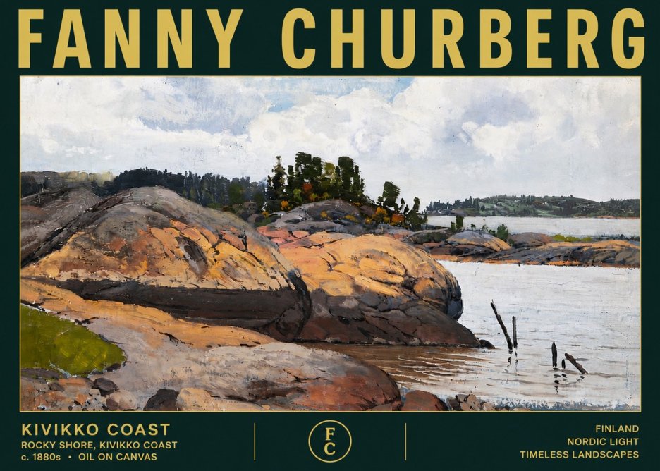 Fanny Churberg Rocky Shore · Kivikko Coast No5 - Poszter