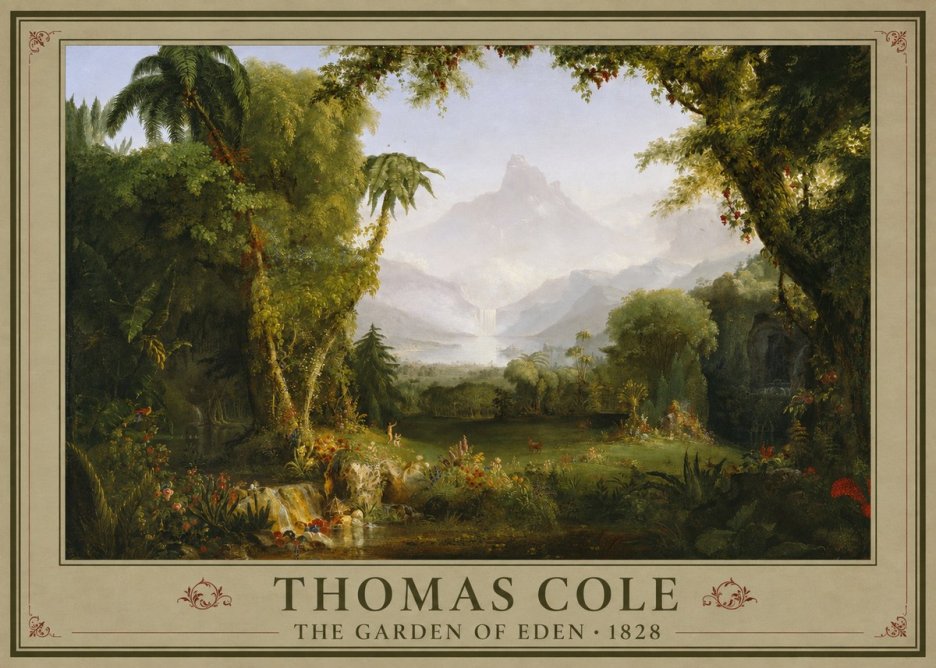 Thomas Cole The Garden of Eden II No1 - Poszter