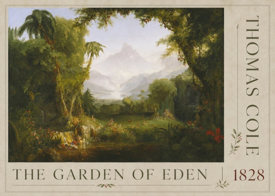 Thomas Cole The Garden of Eden II No4 - Poszter