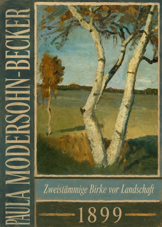Paula Modersohn-Becker Zweistämmige Birke Vor Landschaft No5 - Poszter
