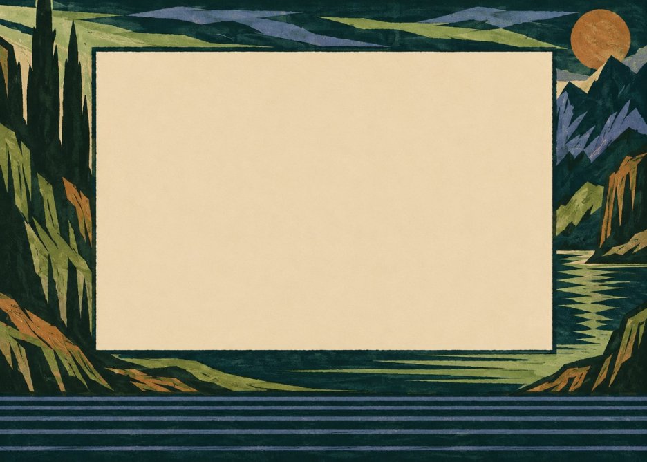 Max Pechstein Art Deco Landscape Frame No1 - Poszter