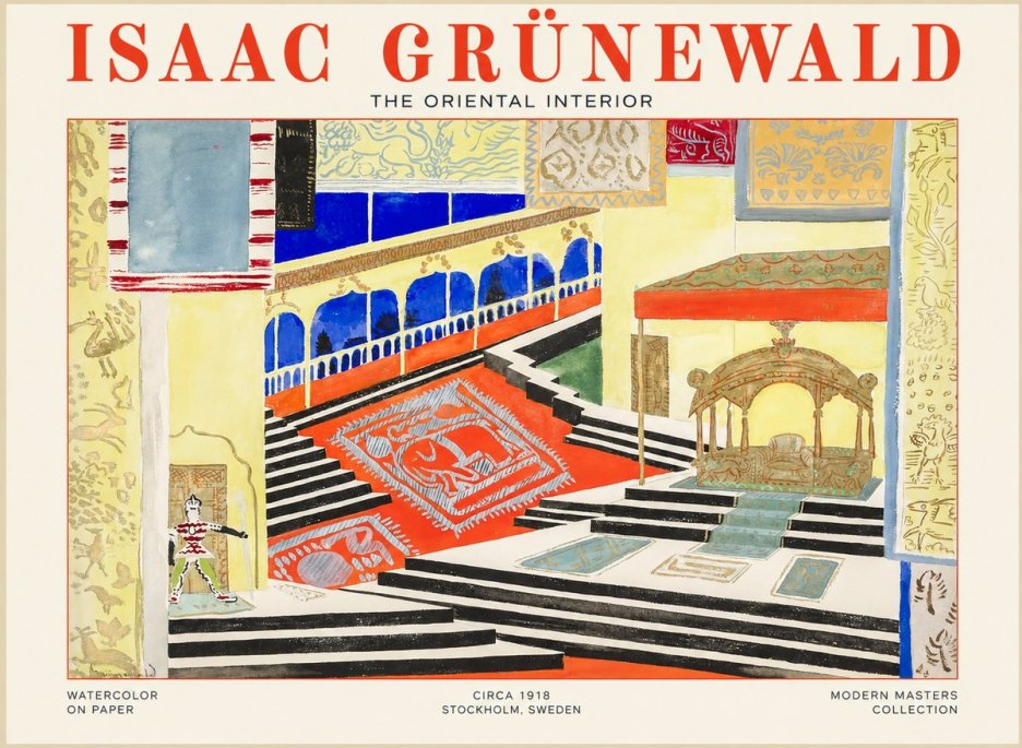 Isaac Grünewald The Oriental Interior No1 - Poszter