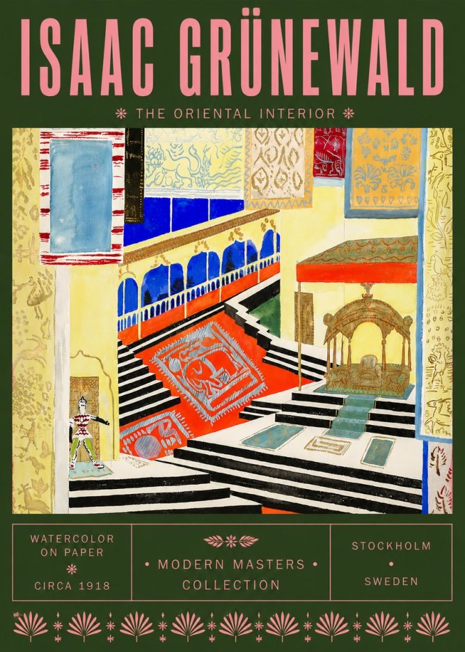 Isaac Grünewald The Oriental Interior No6 - Poszter