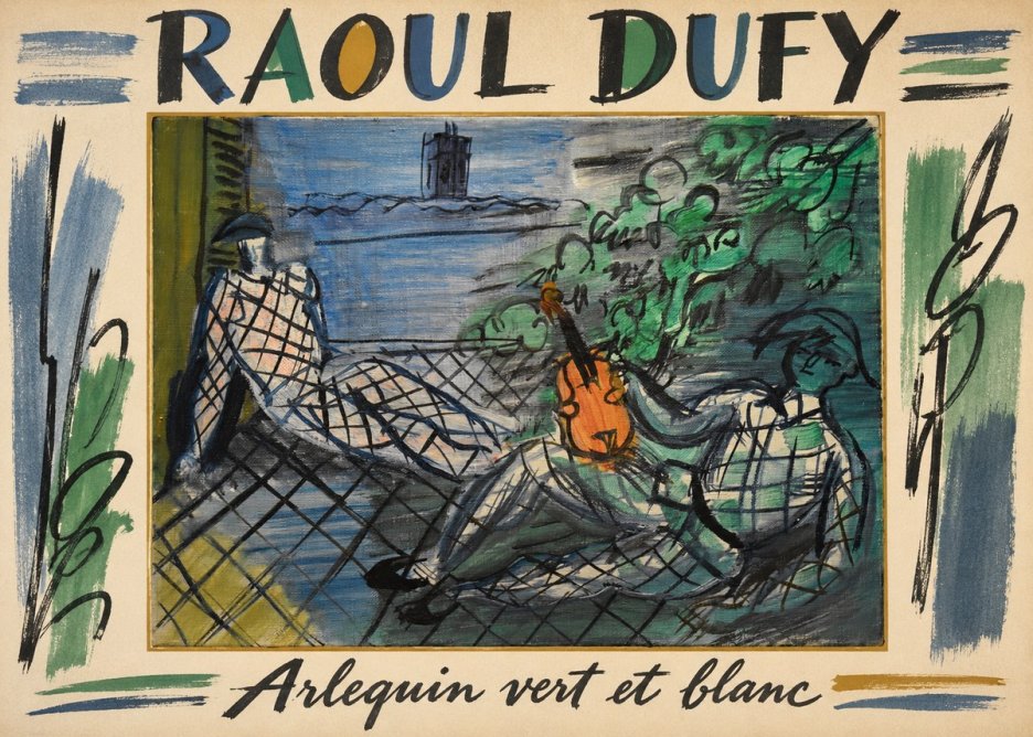 Raoul Dufy Arlequin Vert Et Blanc No1 - Poszter