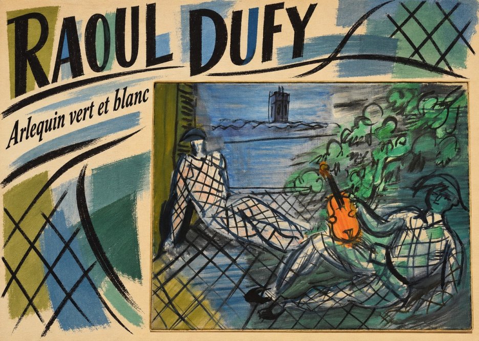 Raoul Dufy Arlequin Vert Et Blanc No6 - Poszter