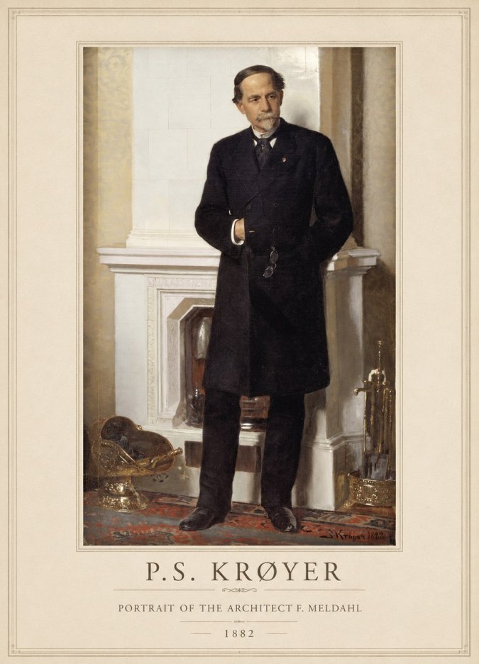 P.S. Krøyer Portrait of the Architect F. Meldalh No1 - Poszter