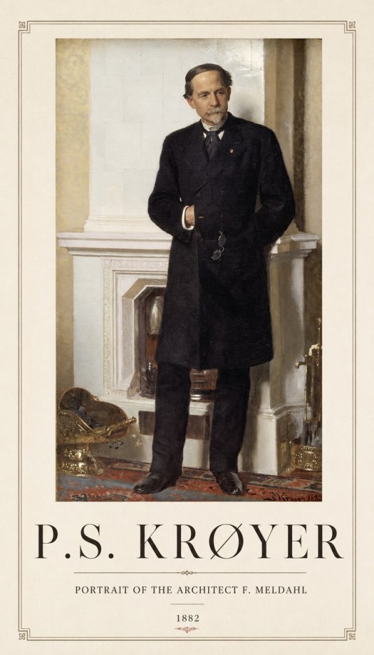 P.S. Krøyer Portrait of the Architect F. Meldalh No3 - Poszter
