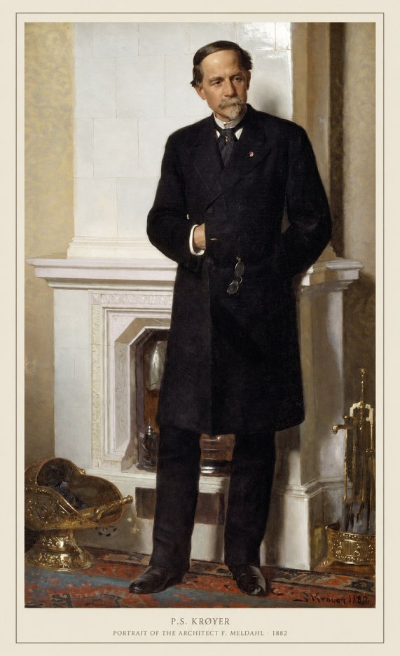P.S. Krøyer Portrait of the Architect F. Meldalh No6 - Poszter