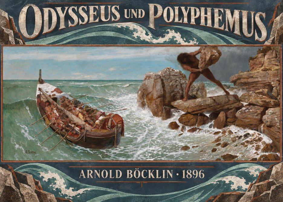 Arnold Böcklin Odysseus Und Polyphemus No5 - Poszter