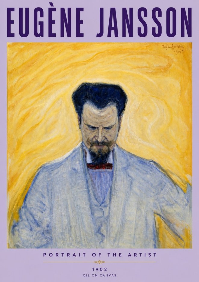Eugène Jansson Portrait of the Artist II No4 - Poszter