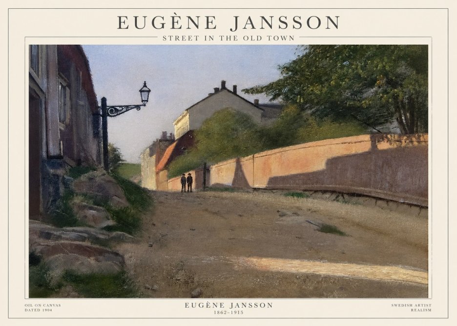 Eugène Jansson Street in the Old Town No1 - Poszter