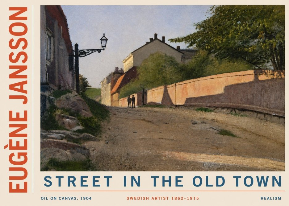 Eugène Jansson Street in the Old Town No4 - Poszter