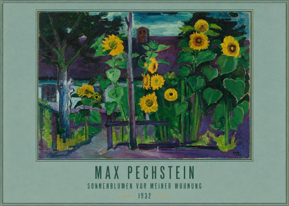 Max Pechstein Sonnenblumen Vor Meiner Wohnung No2 - Poszter