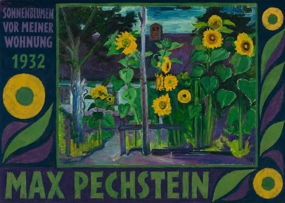 Max Pechstein Sonnenblumen Vor Meiner Wohnung No4 - Poszter