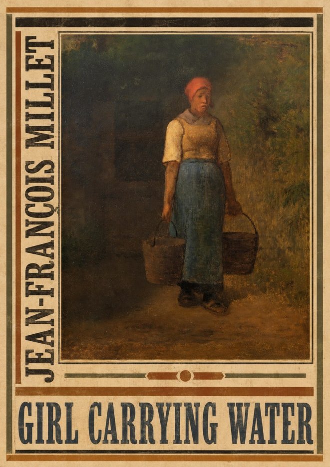 Jean-François Millet Girl Carrying Water No4 - Poszter