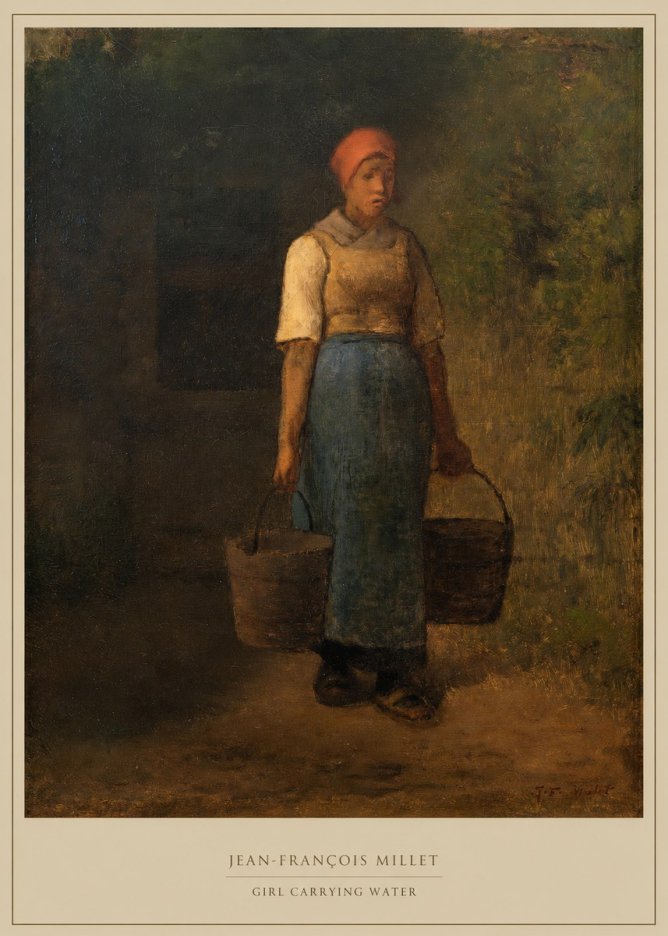Jean-François Millet Girl Carrying Water No5 - Poszter