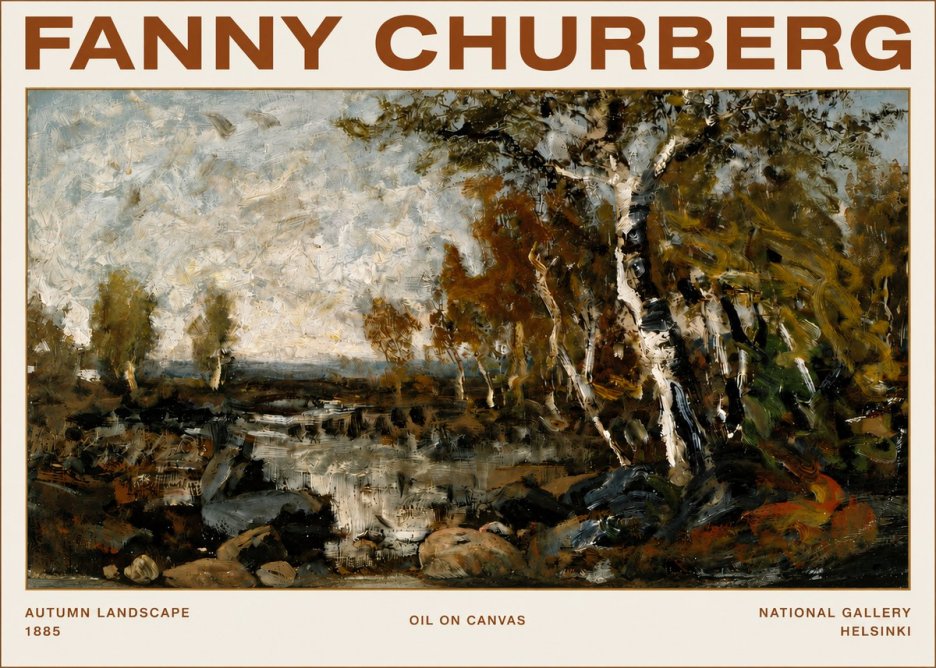Fanny Churberg Autumn Landscape No3 - Poszter