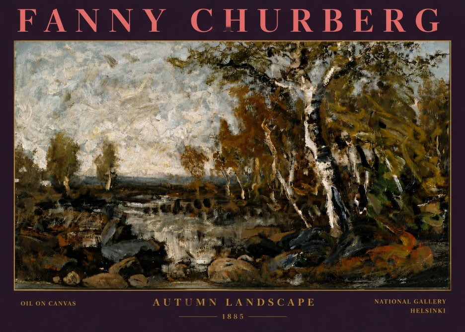 Fanny Churberg Autumn Landscape No6 - Poszter