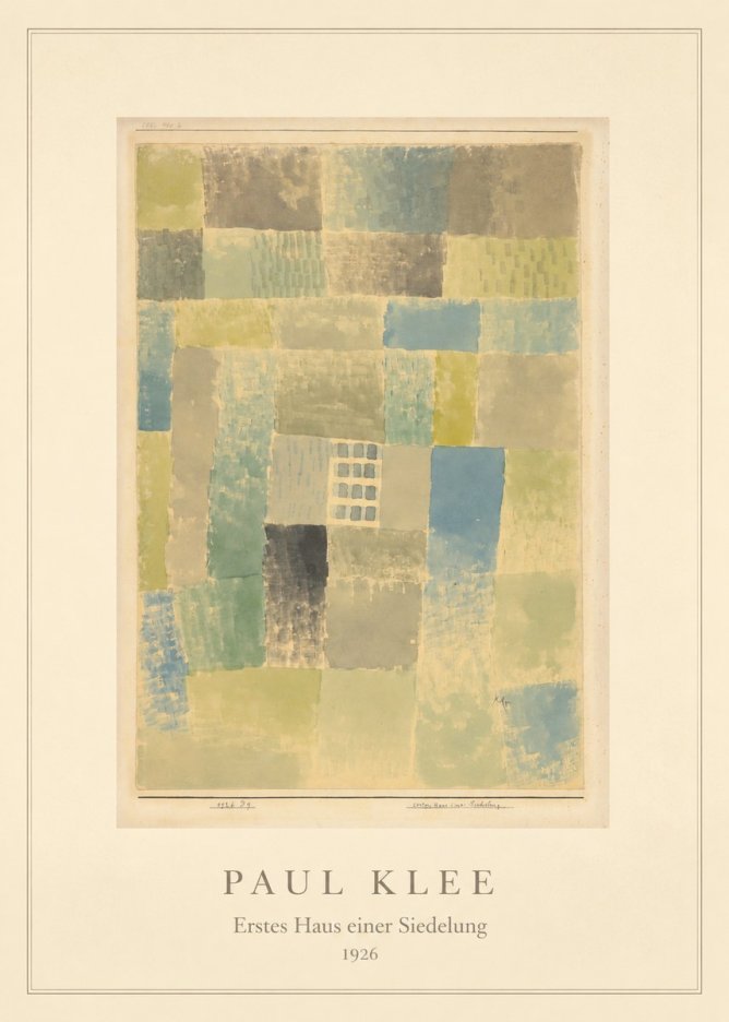 Paul Klee Erstes Haus Einer Siedelung No4 - Poszter