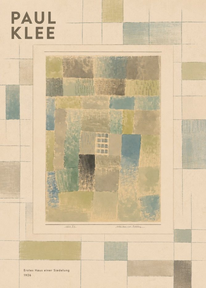 Paul Klee Erstes Haus Einer Siedelung No5 - Poszter