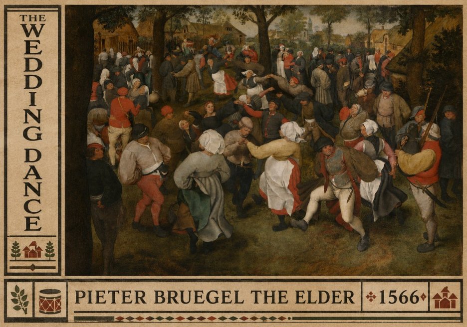 Pieter Bruegel The Wedding Dance II No6 - Poszter