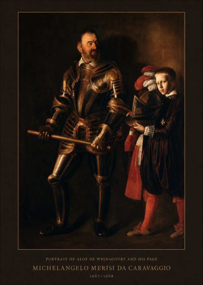 Michelangelo Merisi da Caravaggio Portrait of Alof De Wignacourt and His Page No4 - Poszter