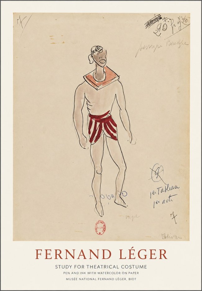 Fernand Léger Study for Theatrical Costume No1 - Poszter