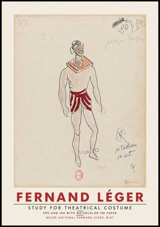 Fernand Léger Study for Theatrical Costume No2 - Poszter