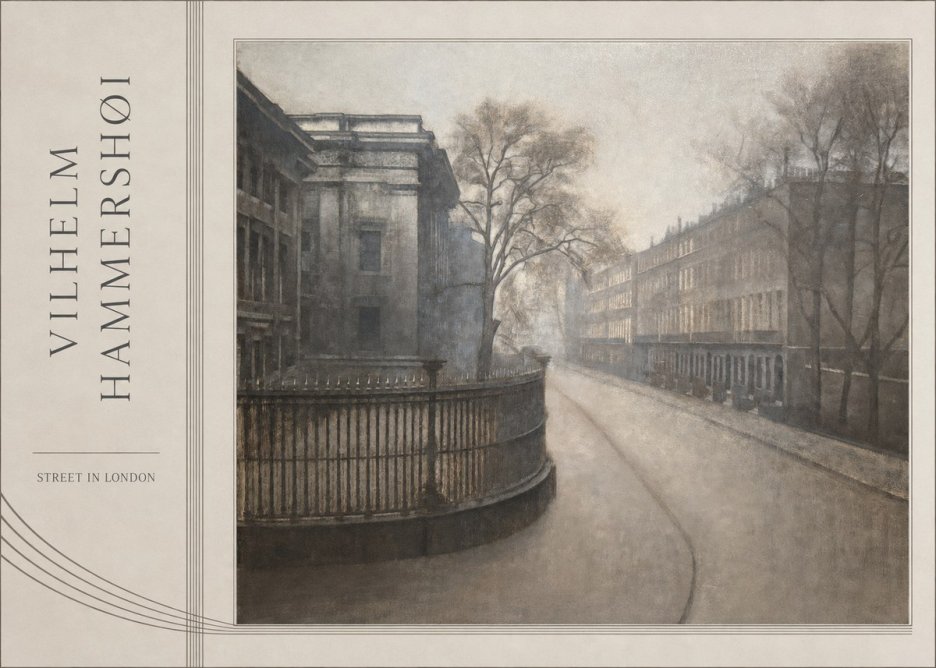 Vilhelm Hammershøi Street in London No2 - Poszter
