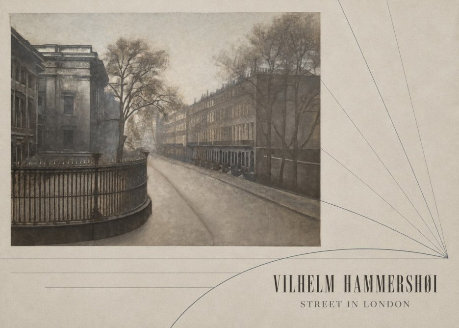 Vilhelm Hammershøi Street in London No3 - Poszter