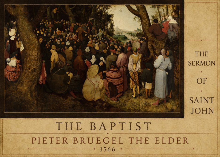 Pieter Bruegel The Sermon of Saint John the Baptist II No6 - Poszter